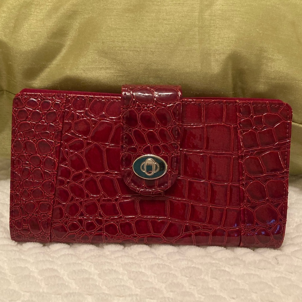 Faux Croc Wallet/Organizer - NWOT